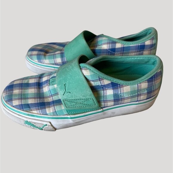 Women's Plaid Puma Slip on Sneakers Shoes, Size 6 Eur 36 Sku 2542 - Picture 3 of 10